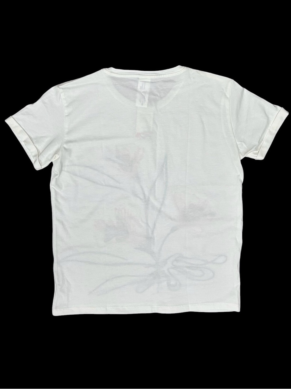 Agua Bendita Sz M T-shirt Gea Chroma White Pink Floral Embroidered Appliqué Top - Picture 5 of 9